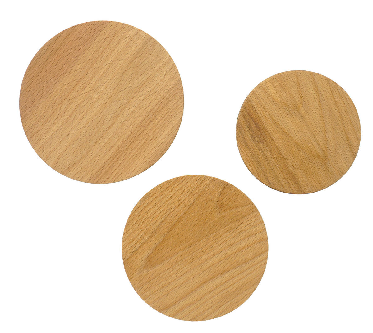 VORRATSDOSEN-SET rund mit Bambusdeckel 3teilig Puder - Koralle, Kunststoff - Lashuma