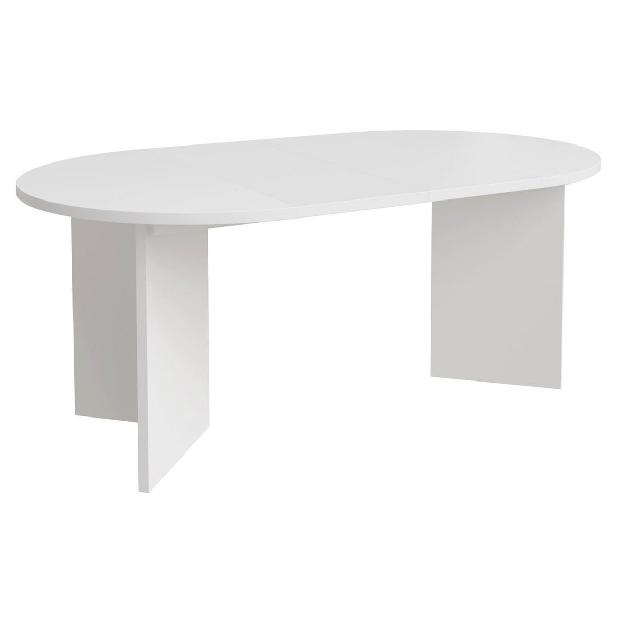 JÍDELNÍ stůl Selsey Ovo kulatý, bílý, rozkládací, 110–190 × 110 cm - bílá, kompozitní dřevo (109.6/109.6/75cm) - Selsey
