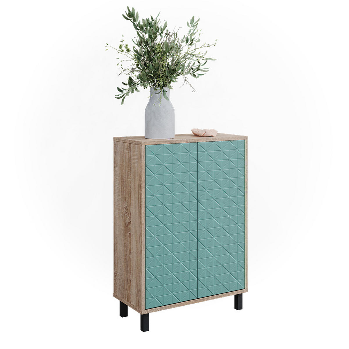 MIDISCHRANK Agasta Mintgrün 56.2 x 83.2 cm - Mintgrün, Holzwerkstoff (56.2/83.2/28cm) - Vicco