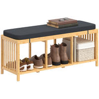 SCHUHBANK Natur 102/33/45 cm - Naturfarben, Holz (102/45/33cm) - PANGIVO