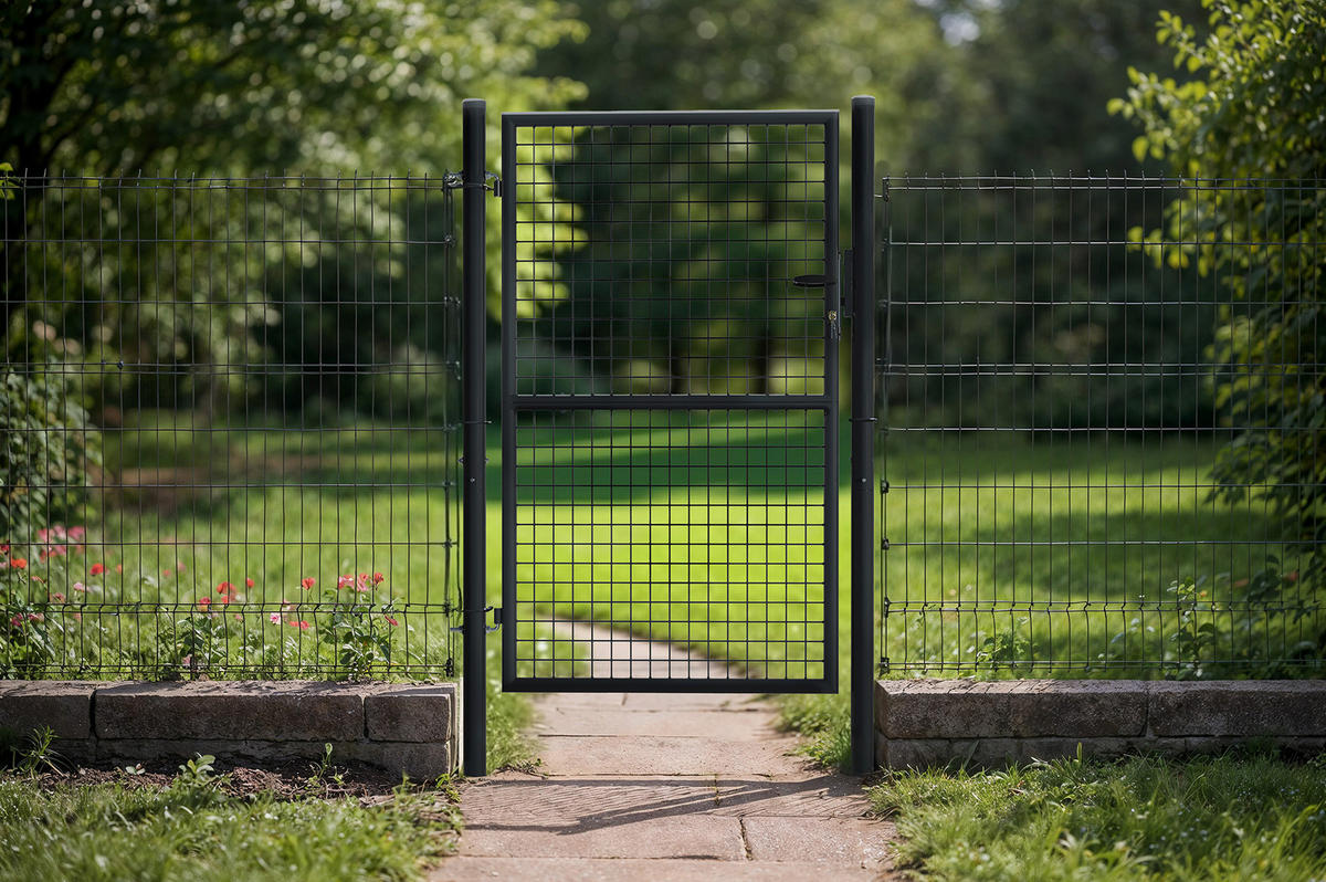 ZAUNTOR Olga grau 1m H.150cm Metall - Grau, Metall (106/156cm) - Casanoov