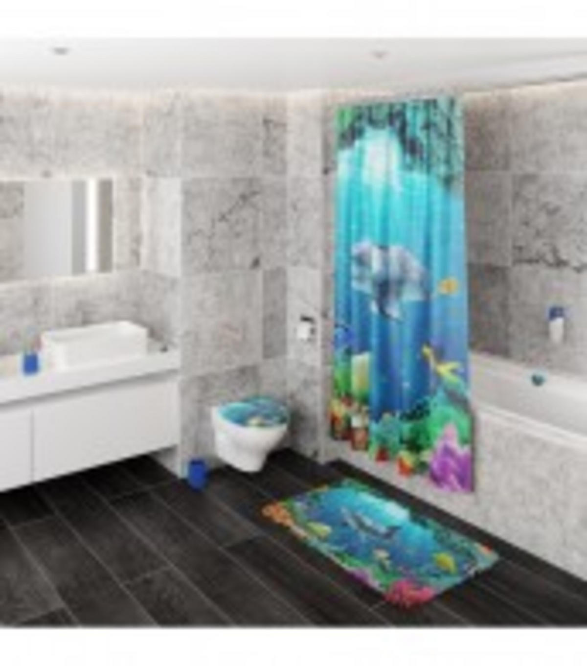 WC-SITZ Delphine - Blau, Holzwerkstoff (38/6/47cm) - Sanilo