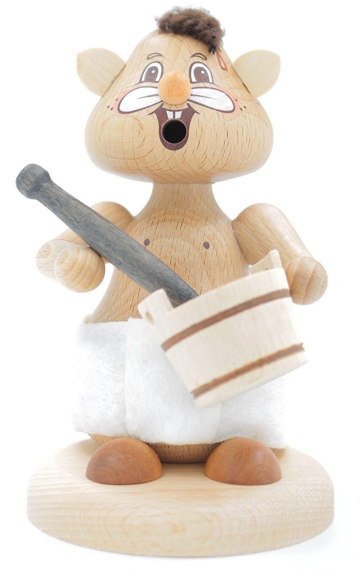 RAUCHFIGUR Hamster Saunagänger 13 cm - Multicolor, Holz (8/13/0.1cm)