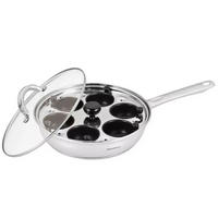 EIERPFANNE Silber 24/24/6 cm KB7607 - Silberfarben, Metall (24cm) - Klausberg 