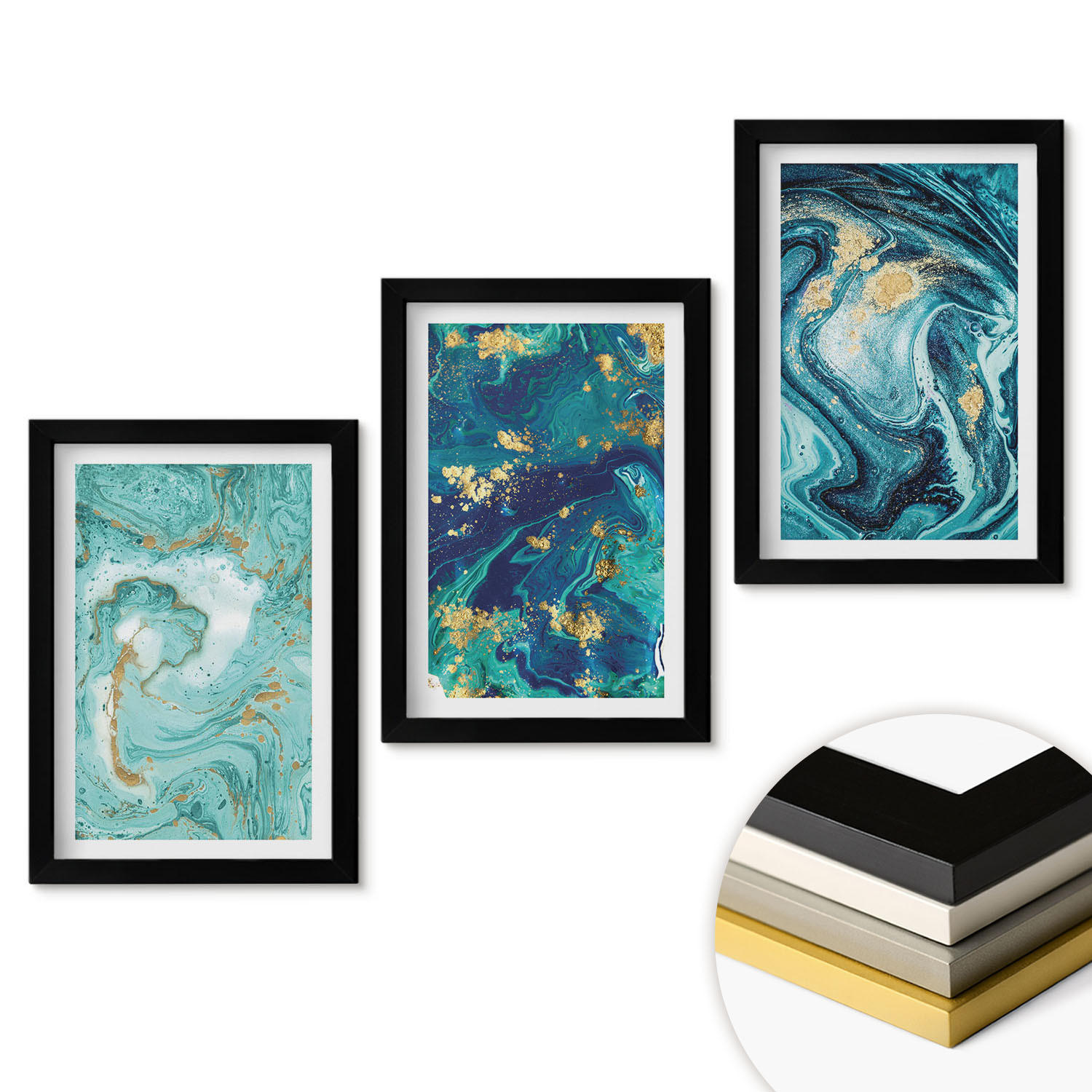 ArtPrintCave Wandbilder Schwarz 20x30 cm