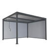 ALU PERGOLA MIT SEITENWAND Anthrazit - Anthrazit, Metall (306/224/368cm) - MCW