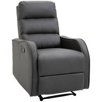 RELAXSESSEL, Kunstleder Eisen Dunkelgrau - Dunkelgrau, Kunststoff (65/100/89cm) - HOMCOM