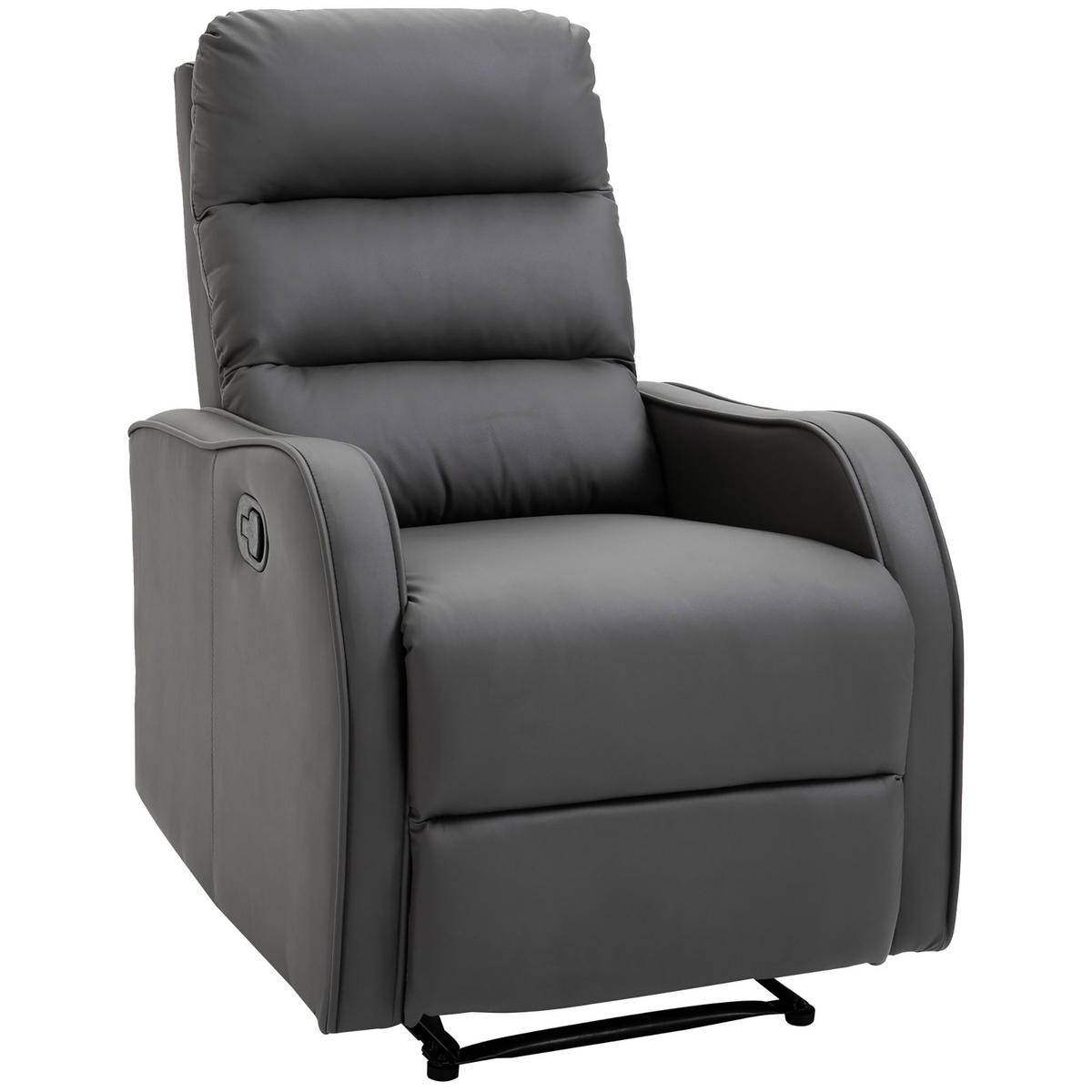 RELAXSESSEL, Kunstleder Eisen Dunkelgrau - Dunkelgrau, Kunststoff (65/100/89cm) - HOMCOM