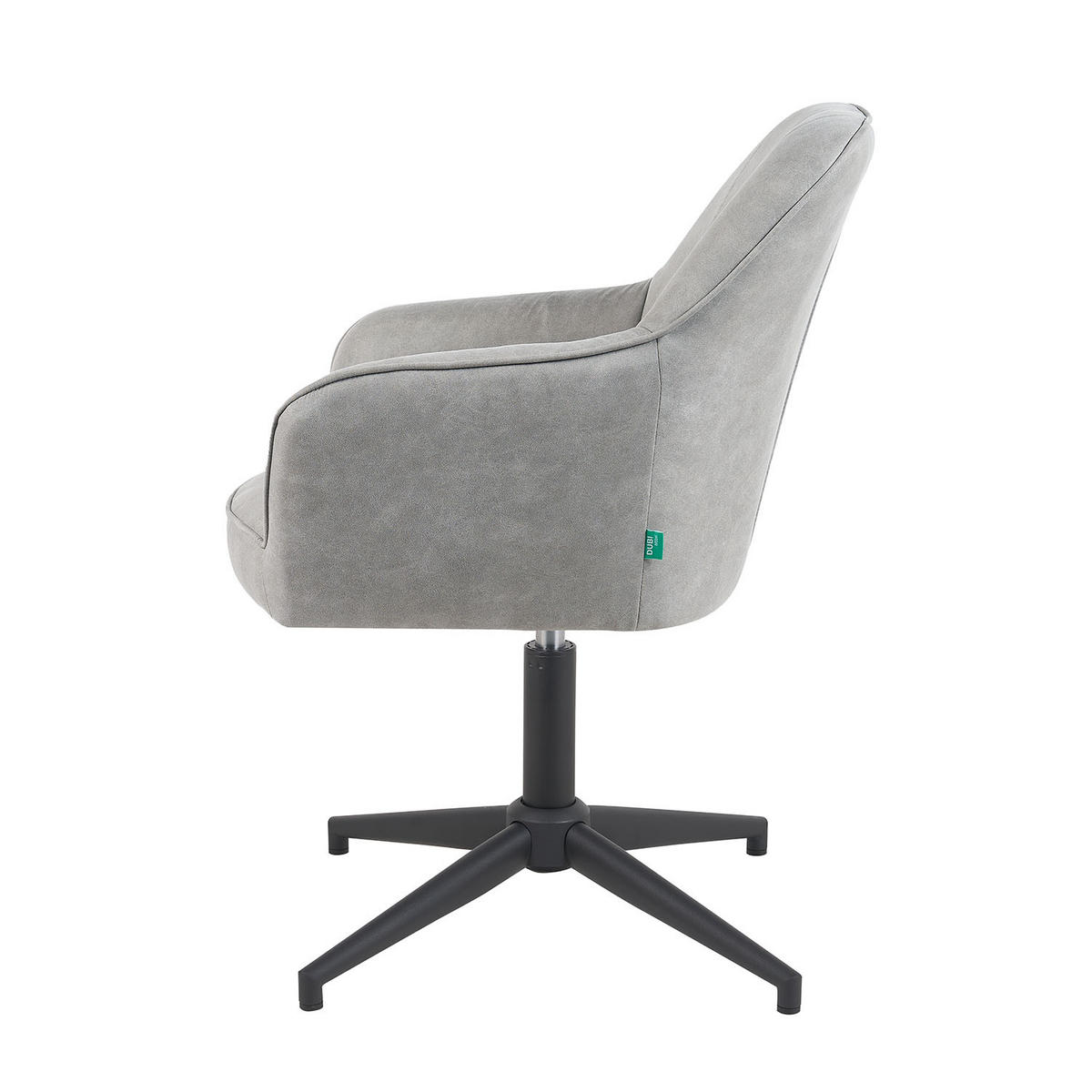 BÜROSTUHL Mika-Elin - Hellgrau/Schwarz, Textil/Metall (60/84/65cm) - DUBI Möbel
