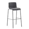 BARHOCKER Stoff Hellgrau - Hellgrau/Schwarz, Textil/Metall (43/100/48cm) - CLP