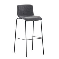 BARHOCKER Stoff Hellgrau - Hellgrau/Schwarz, Textil/Metall (43/100/48cm) - CLP