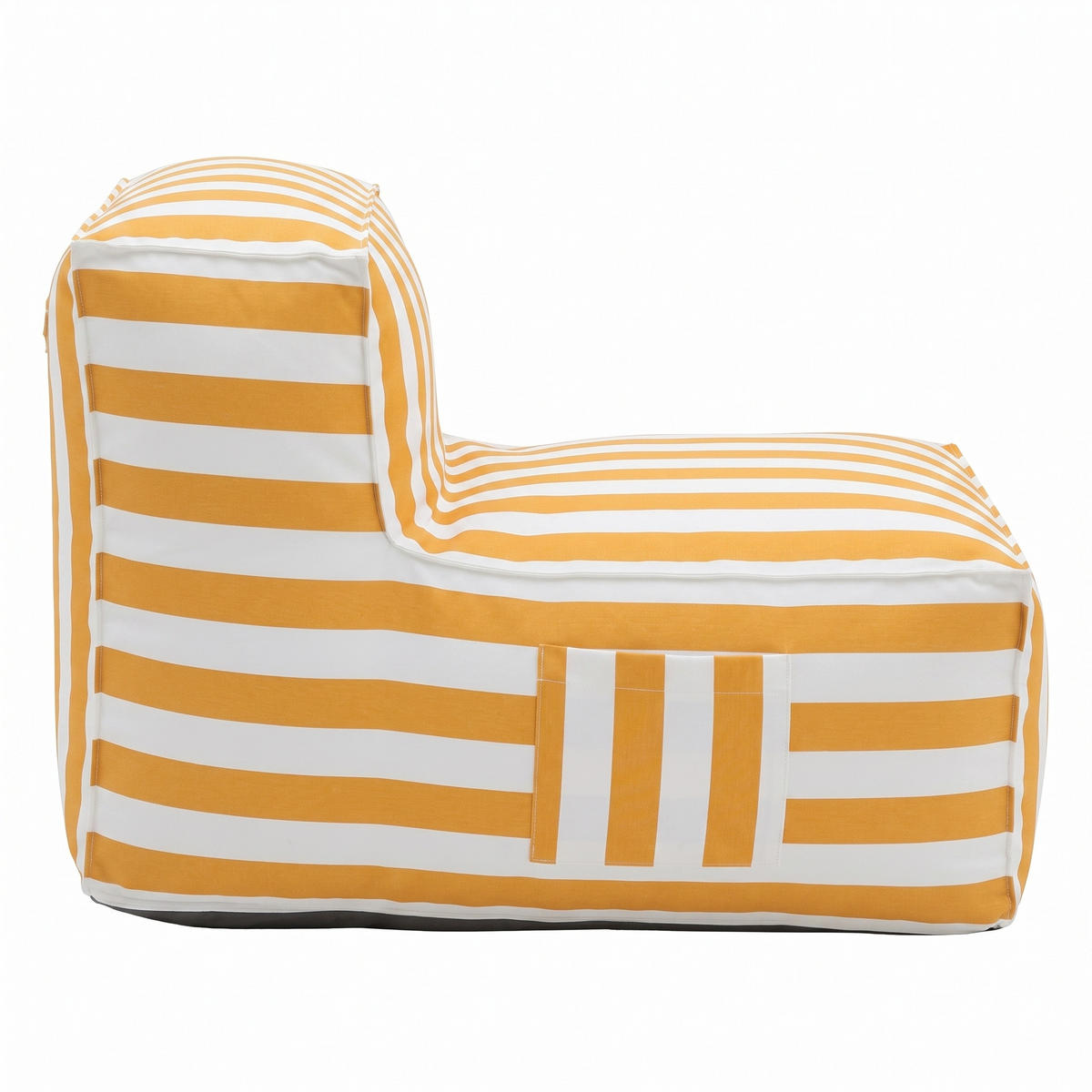 OUTDOOR Sitzsack SOFT mit Rückenlehne für Garten & Terrasse, Gelb - Gelb, Textil (70/75/100cm) - Muffo
