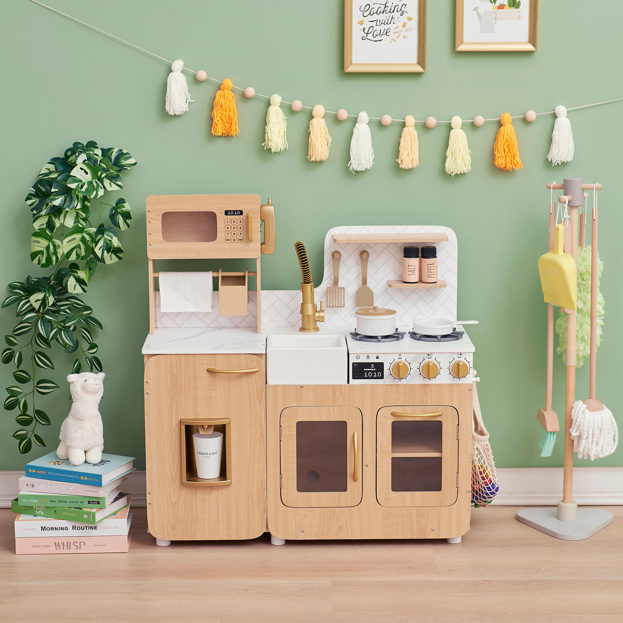 KINDERKÜCHE Cyprus Eiche - Beige, Holzwerkstoff (80/30/85cm) - Teamson Kids