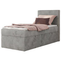 BOXBETT TILIANO 90/200 - Hellgrau Cord - H3 - Rechts - Hellgrau, Textil (90/200cm) - MKS