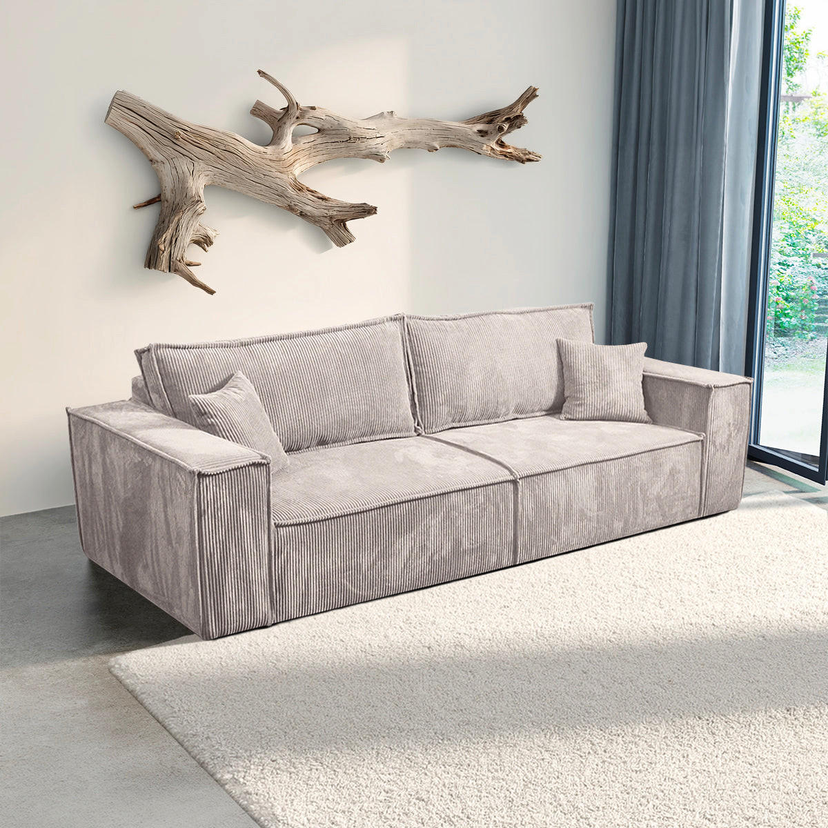 SOFA Isaac 4 Sitzplätze Weiß - Weiß, Holzwerkstoff (255/85/105cm) - Petits-meubles