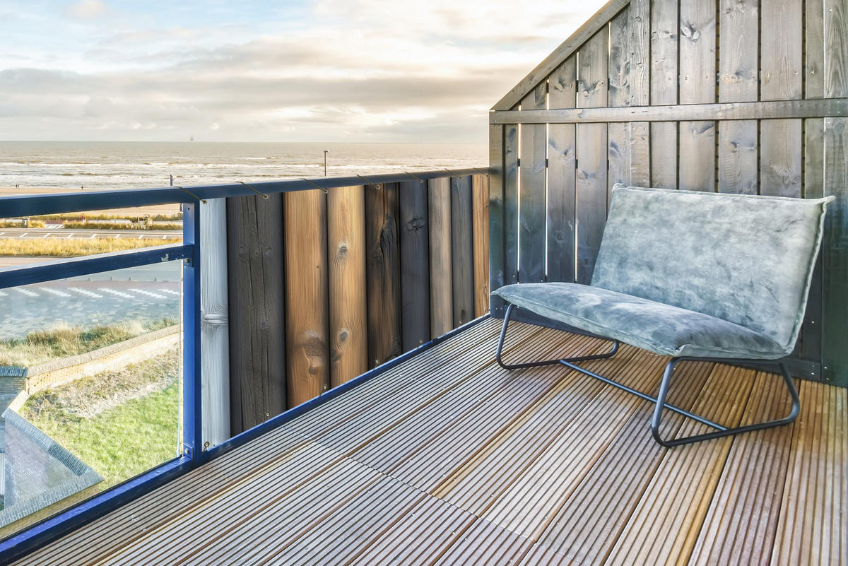 BALKON-SICHTSCHUTZ Holz - Dielen - Gemischt - Teakfarben, Kunststoff (200/110cm) - MuchoWow