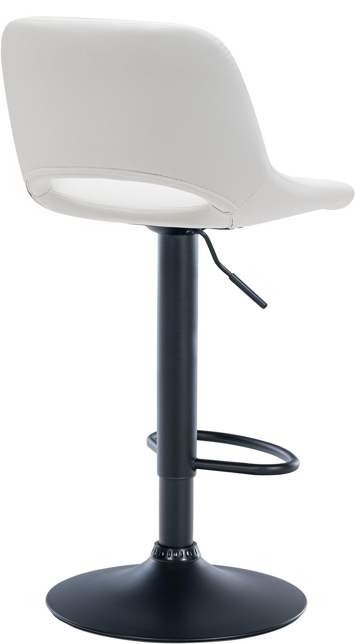 BARHOCKER Lederlook weiß - Weiß, Textil (42/86/46cm) - CLP
