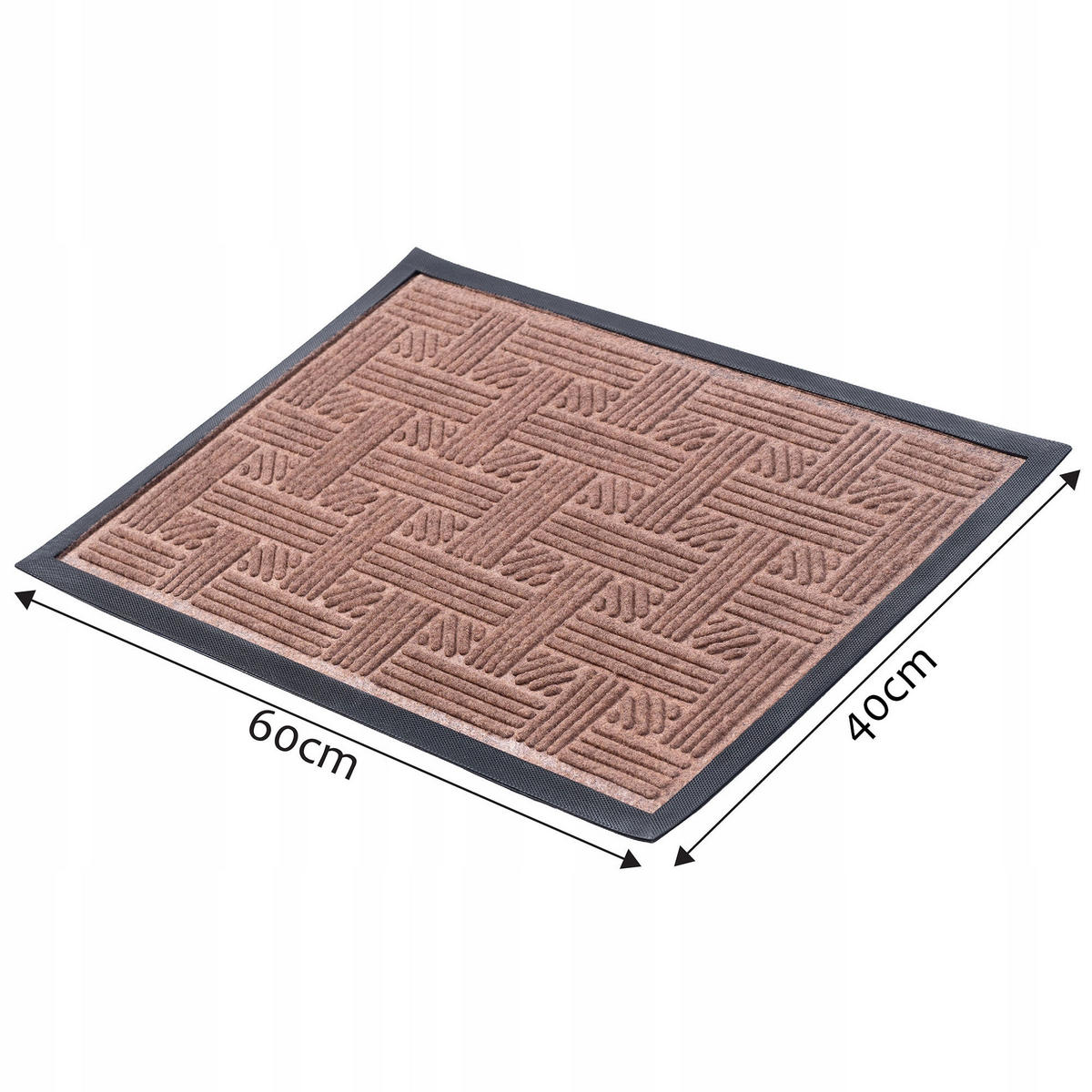 FUSSMATTE 60 x 40 cm, braun - Braun, Kunststoff (60/40cm) - KADAX