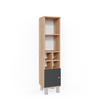 MIDISCHRANK Fynn Anthrazit 30 x 130.6 cm kleine Tür - Anthrazit, Holzwerkstoff (30/130.6/30cm) - Vicco
