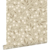 TAPETE Blumenmuster 50 x 900 cm - Beige, Papier (50/900cm) - ESTAhome