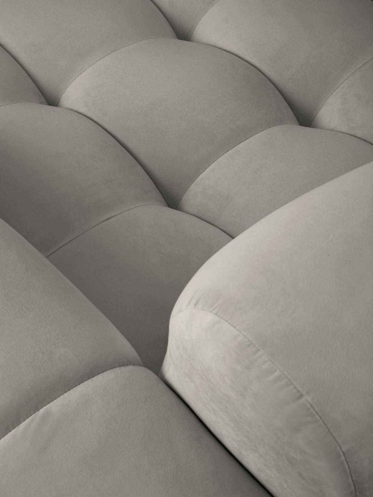 ECKSOFA rechts Kendal aus Samt dunkelgrau 4 Sitzplätze - Dunkelgrau, Textil (173/256cm) - Micadoni