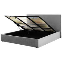 POLSTERBETT 180/200cm Hellgrau Lorient - Hellgrau, Textil (180/200cm) - Beliani