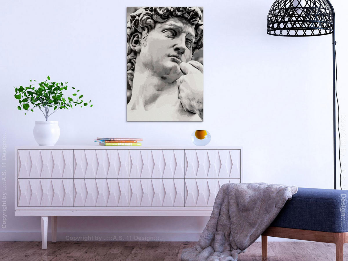 MALEN NACH ZAHLEN 40/50 cm - Schwarz, Textil (1.4/50cm) - KUNSTLOFT