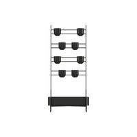 PFLANZENSTÄNDER - 80 x 22 - metall - schwarz Prasoni - Schwarz, Metall (80/170/22cm) - Vente-Unique