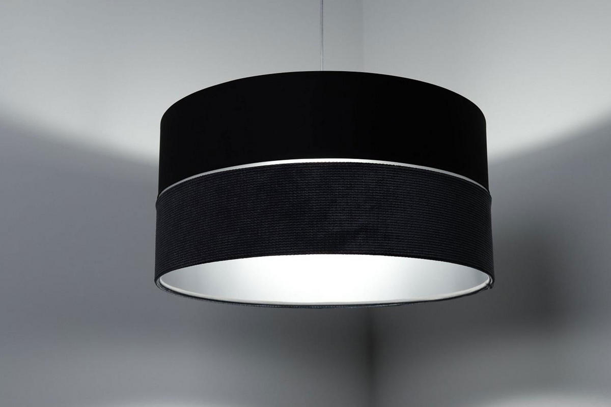 HÄNGELEUCHTE Grau 50/25 cm - Schwarz/Grau, Kunststoff (50/0.8/25cm) - ONZENO