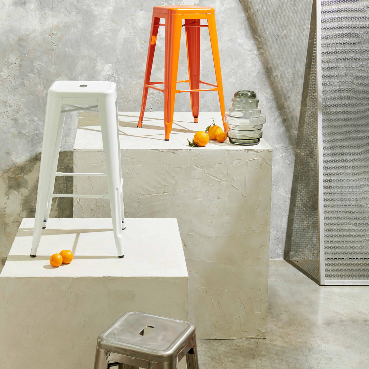 HOCHSTUHL, Orange - Orange, Metall (43/76/43cm) - Oviala