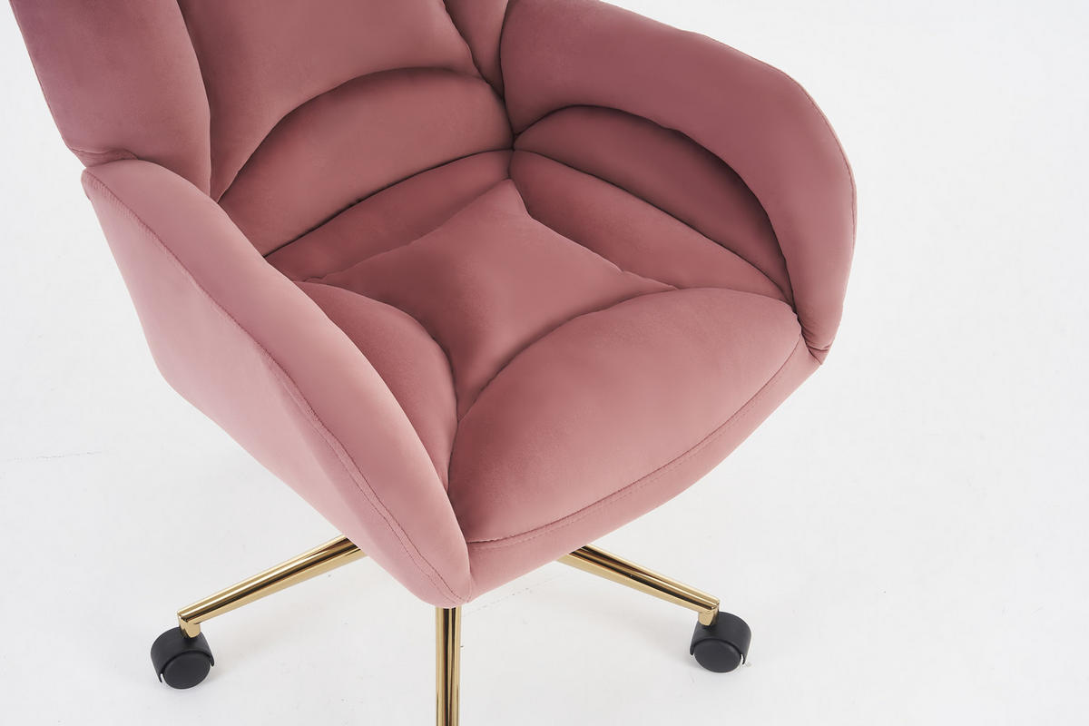 BÜROSTUHL Rosa Höhenverstellbar - Pink, Metall (64/92.5/62cm) - PANGIVO