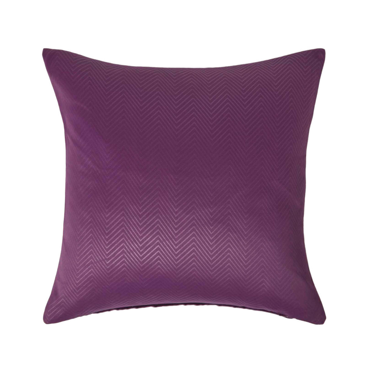 KISSENHÜLLE Fischgrät-Muster 45/45 cm - Aubergine, Textil (45/45cm) - Homescapes