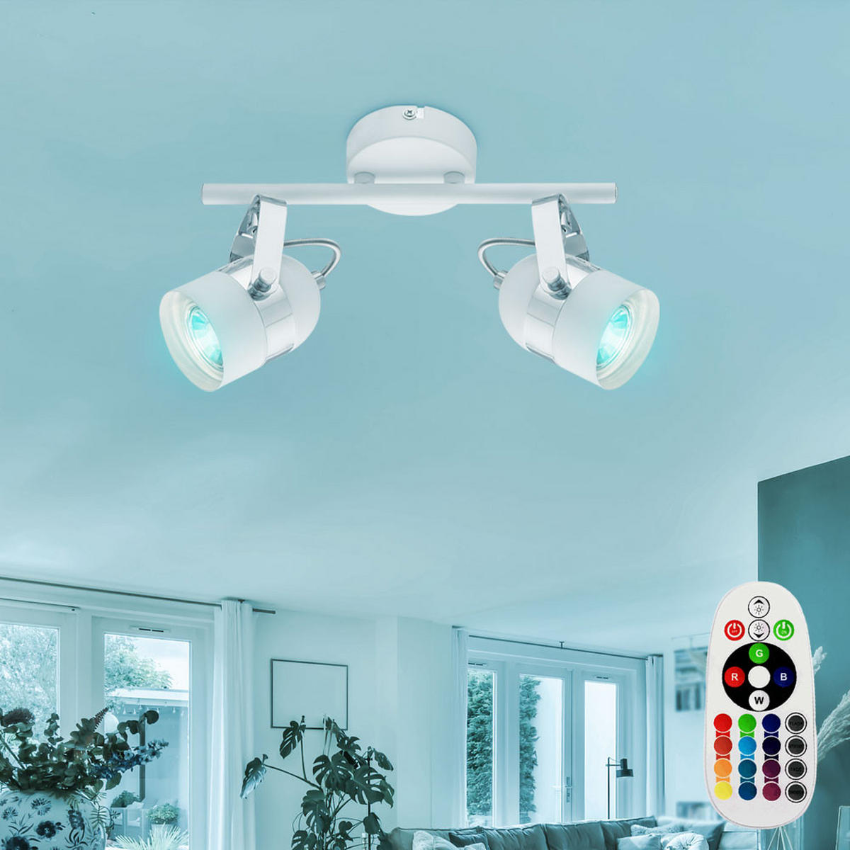 LED DECKENLEUCHTE CALGARY Weiß - Weiß, Metall (30/8.5/14.5cm)