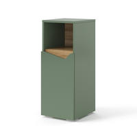 MIDISCHRANK Marelle Grün/Artisan 30 x 74.5 cm mit Tür und offenem Fach - Grün, Holzwerkstoff (30/74.5/35cm) - Vicco