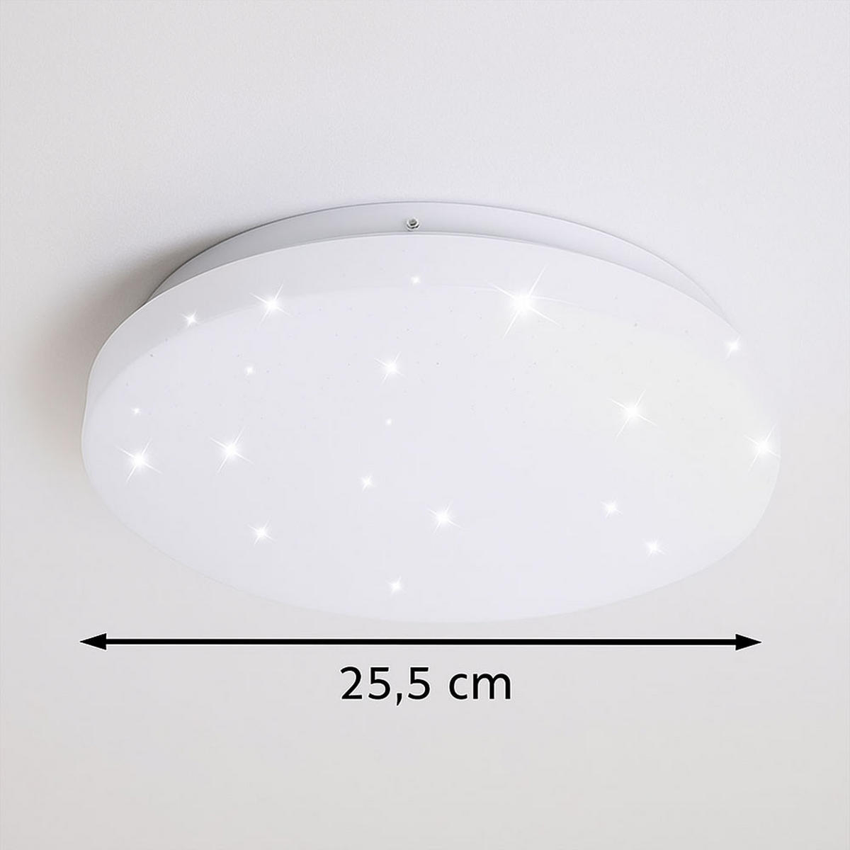 LED DECKENLEUCHTE Weiß Metall - Weiß, Metall (25.5/5.5/5.5cm)