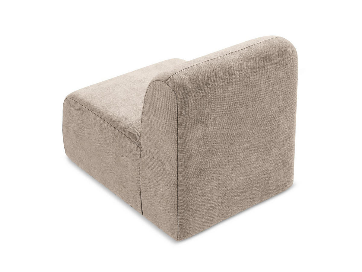 SOFAELEMENT Chenille Stoff Beige - Schwarz/Cappuccino, Holzwerkstoff/Kunststoff (70/75/94cm) - Makamii