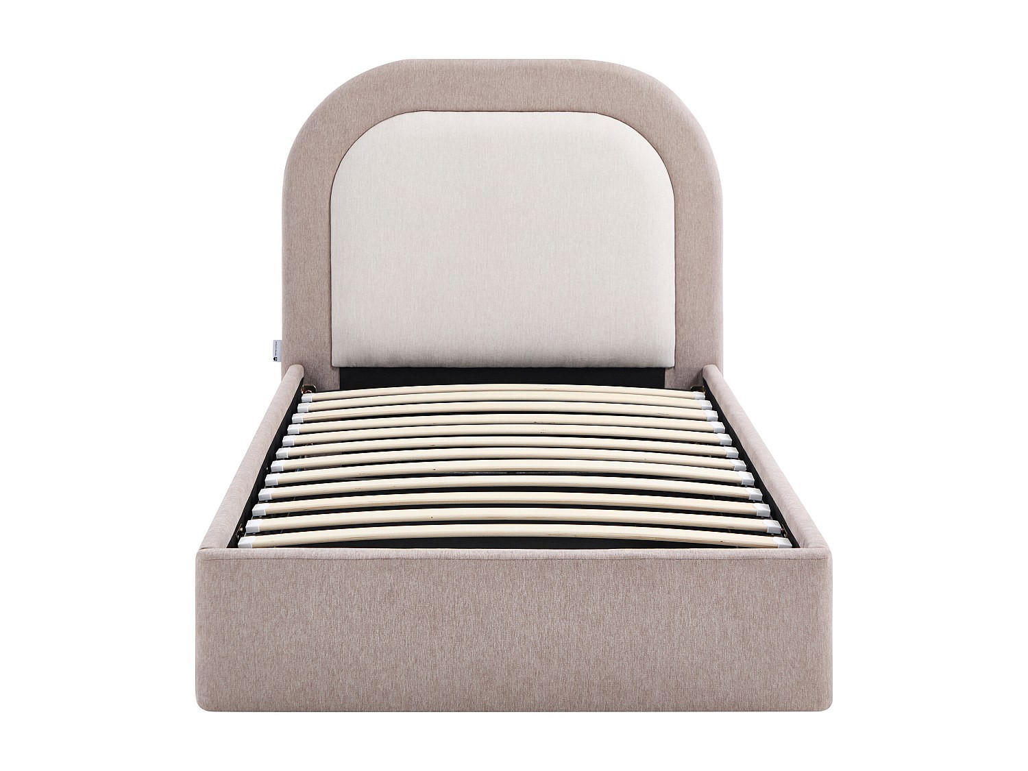 BETT mit Bettkasten - 1 Person - stoff - taupe, beige Idono - Taupe/Beige, Textil (90/190cm) - Vente-Unique