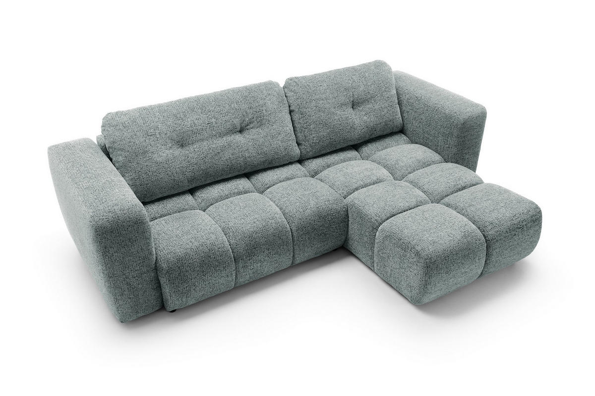ECKSOFA ARTE 02 Grau Chenille mit Schlaffunktion - Grau, Holz (273/176cm) - MASSENO