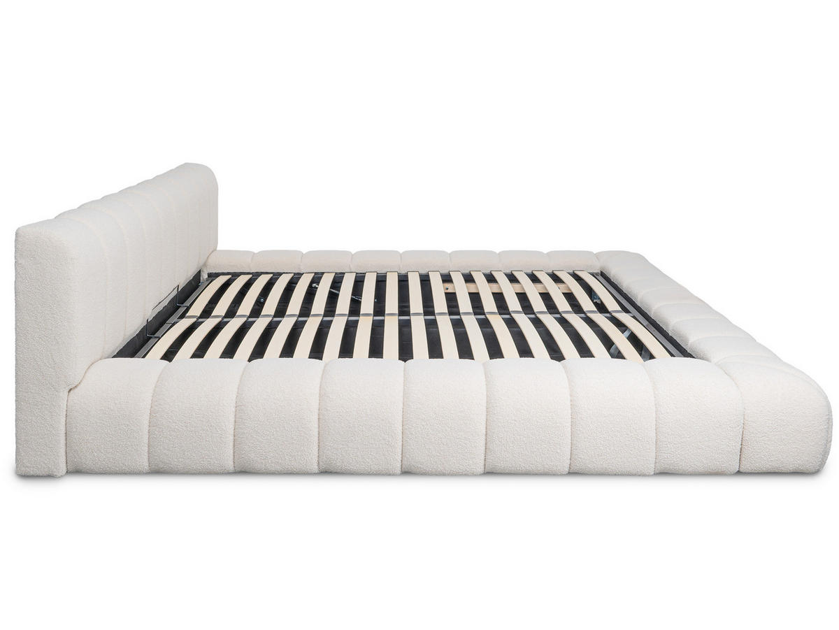 POLSTERBETT Adore Hellbeige 180/200 cm Boucle mit Bettkasten - Beige, Textil/Metall (180/200cm) - wonello