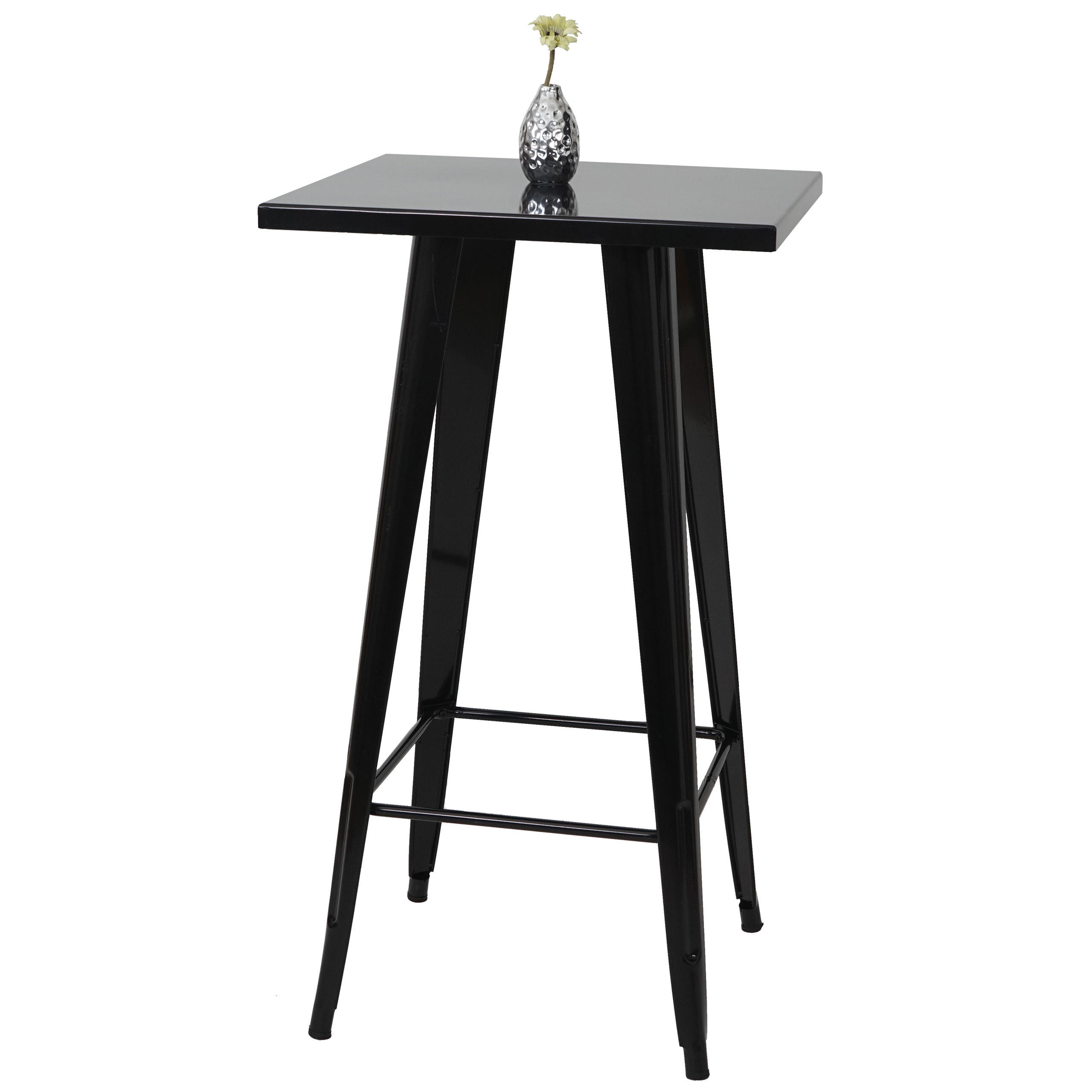 STEHTISCH METALL eckig Schwarz - Schwarz, Metall (60/60/105cm) - MCW
