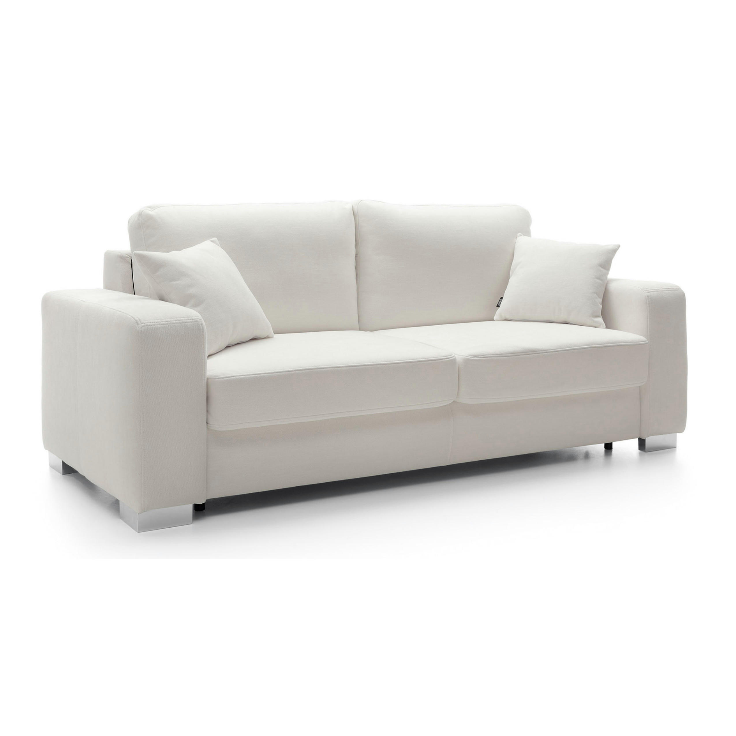 SCHLAFSOFA mit Matratze Malevik Liegefläche 125x195 cm, Rebel 6 - Weiß - Weiß, Textil (210/91/102cm) - Meblito