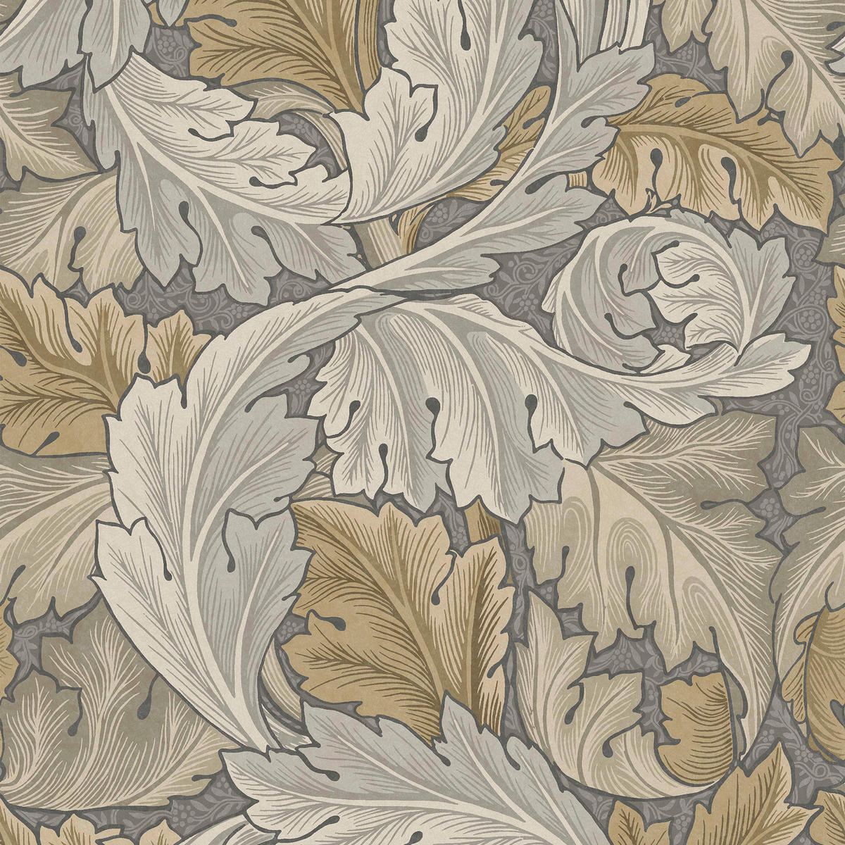 VLIESTAPETE Akanthus Neutral - Beige, Papier/Kunststoff (1000/1000cm) - Graham & Brown