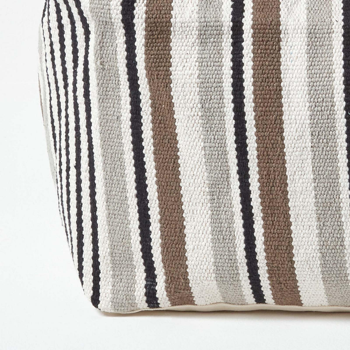 SITZPOUF mit Streifenmuster, 60/60/30 cm - Grau, Textil (60/30/60cm) - Homescapes