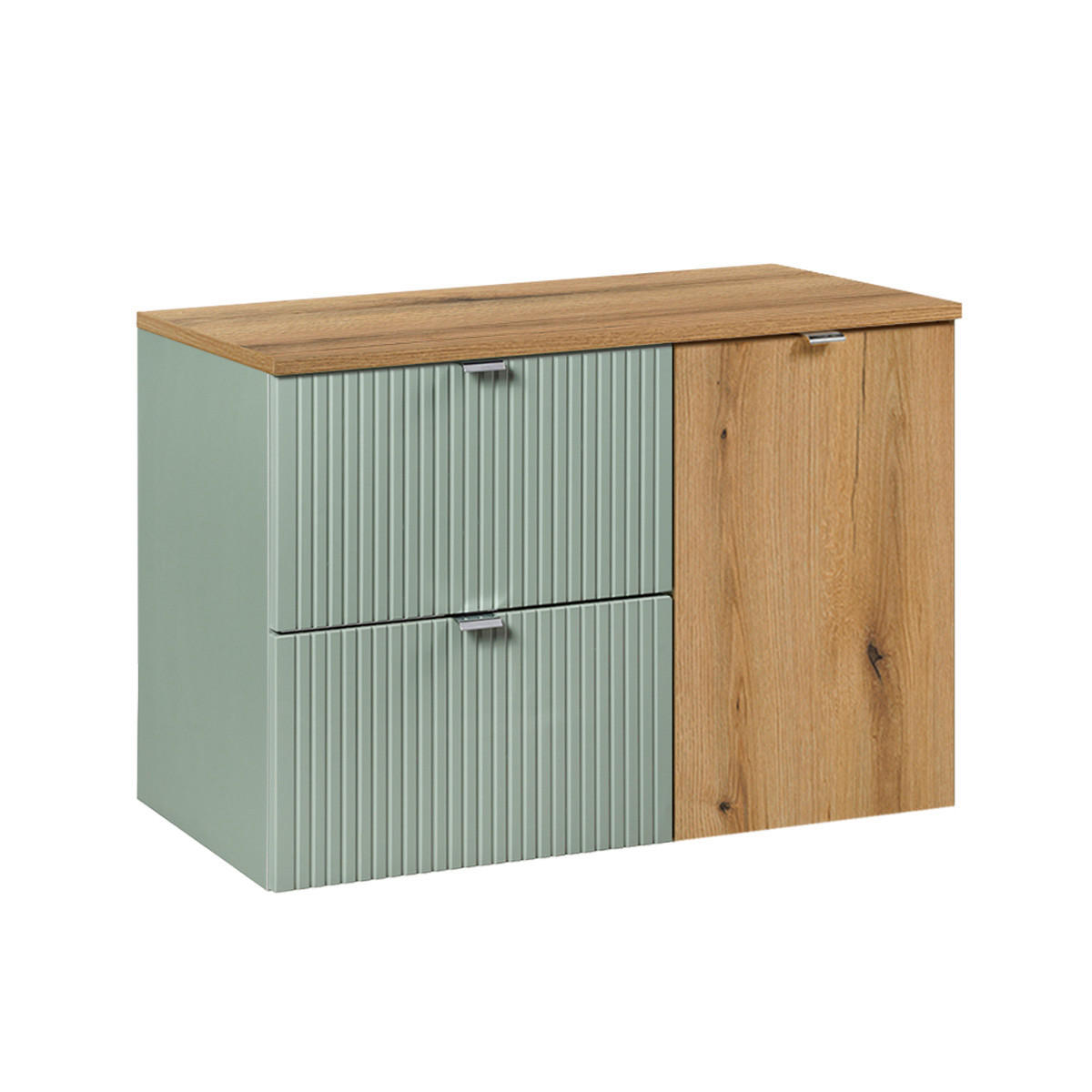 WASCHTISCHUNTERSCHRANK 90.4cm Jade Grün - Grün, Holzwerkstoff (90.4/59.5/40cm) - Petits-meubles