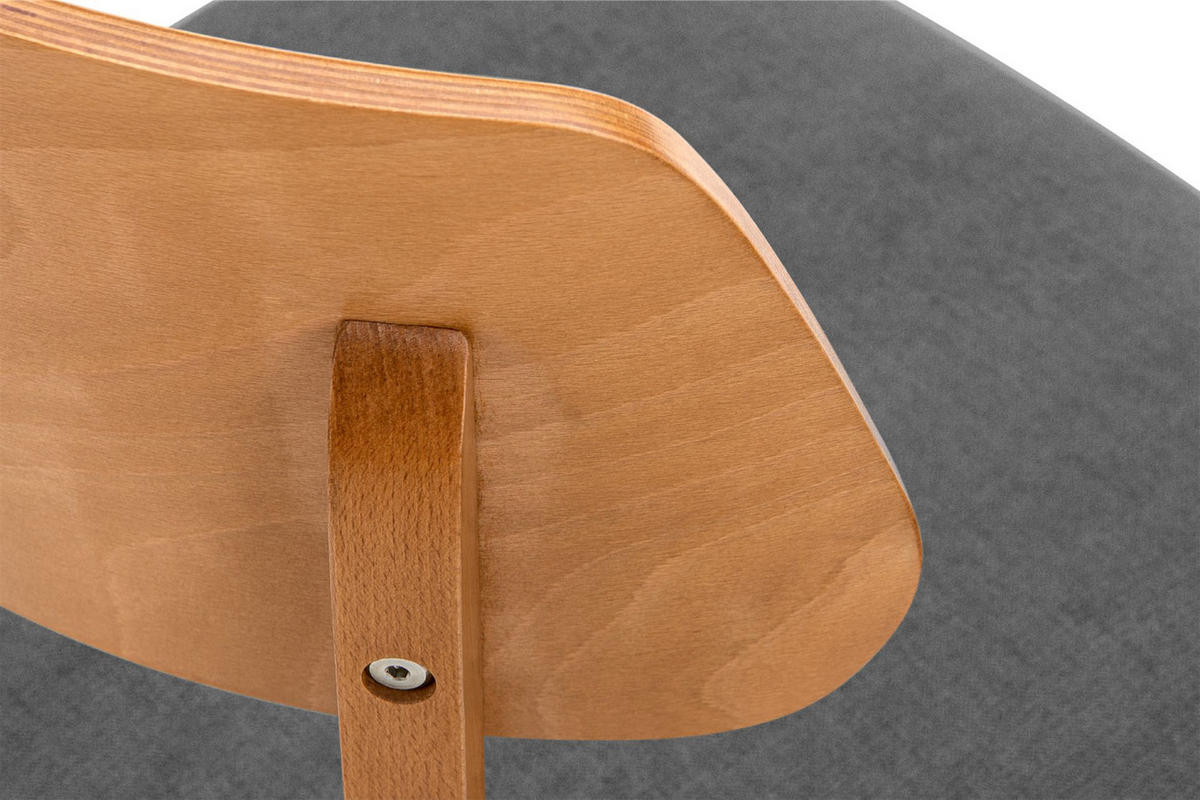 ESSZIMMERSTÜHLE VINIS (2er-Set), grau / Eiche hell - Eichefarben/Grau, Holz/Buchenholz (47/81/45cm) - KONSIMO®