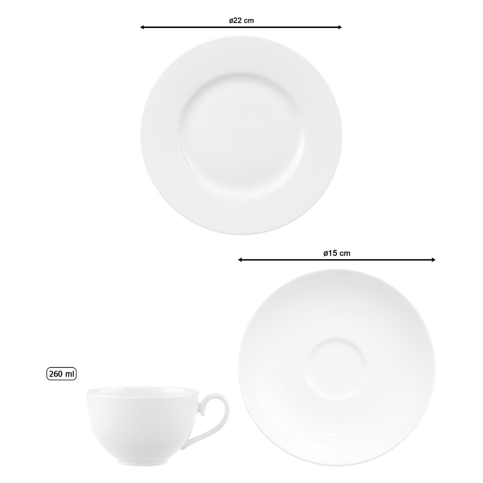 KAFFEESERVICE Royal weiß - Weiß, Keramik (1/1/1cm) - Villeroy & Boch