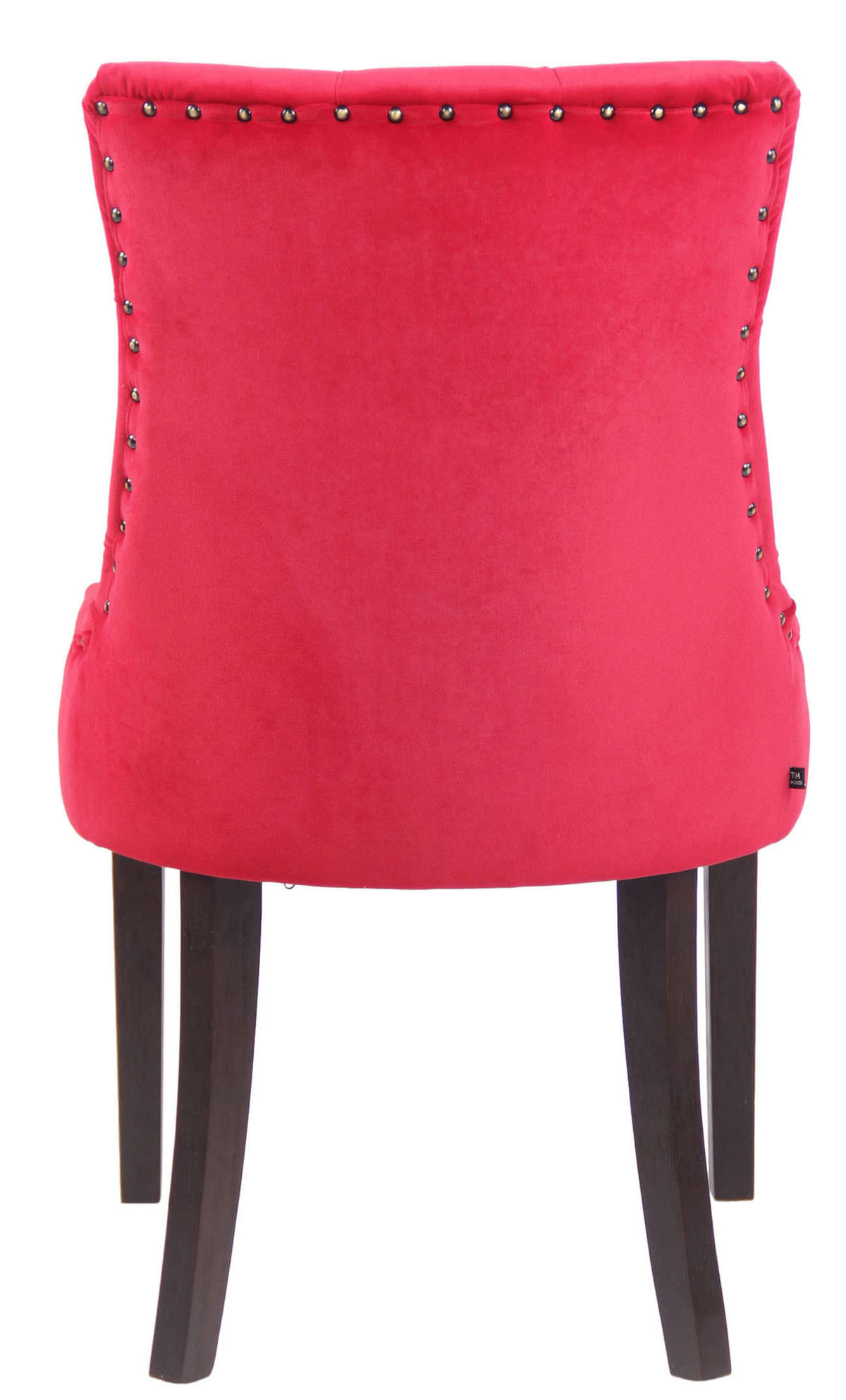 ESSZIMMERSTUHL Aboli Samt, antik Rot - Dunkelbraun/Rot, Holz/Textil (55/92/58cm) - TPFLiving
