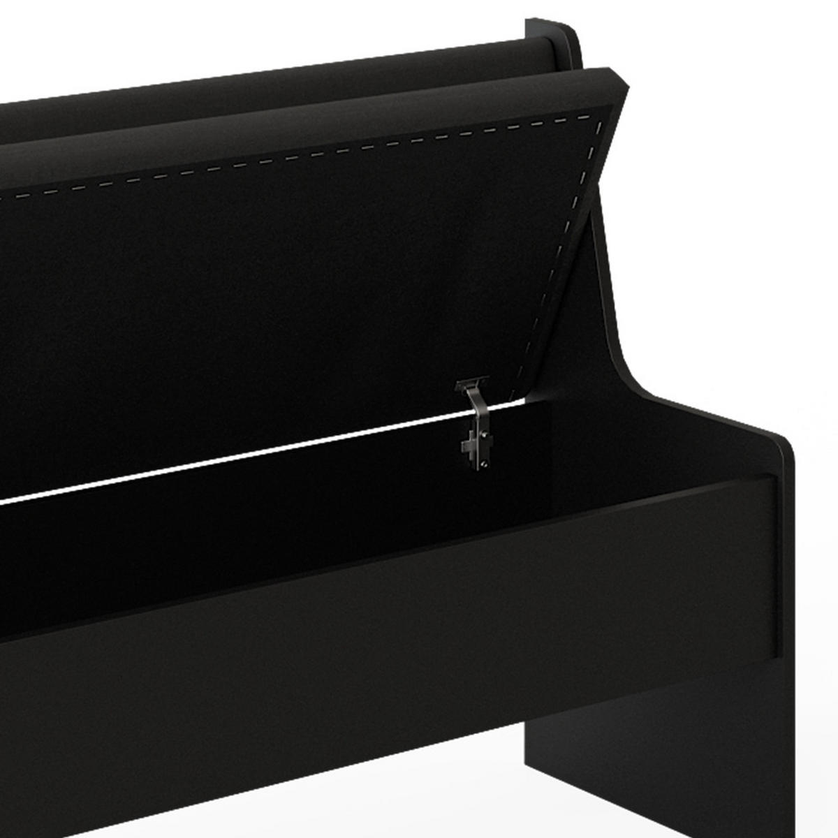 ESSZIMMER-BANK Roman Schwarz 106.6 x 41.5 cm - Schwarz, Holzwerkstoff (41.5/80/106.6cm) - Vicco