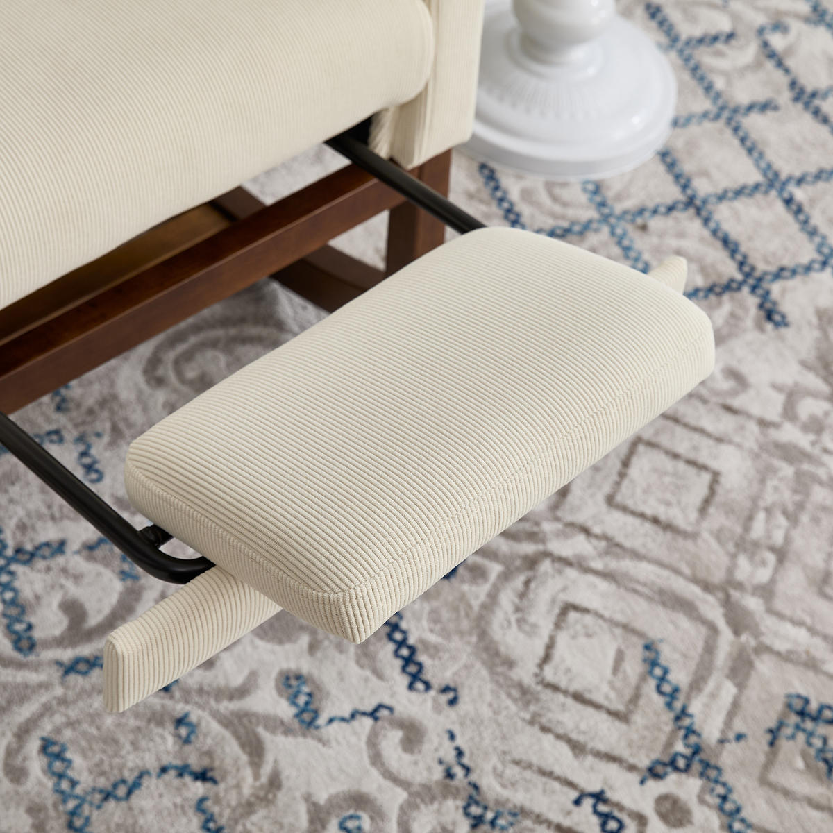 SESSEL 65/88/99 cm, hoher Rücken mit Kopfstütze, Cordbezug, Creme - Creme, Textil (88/99/65cm) - Redom