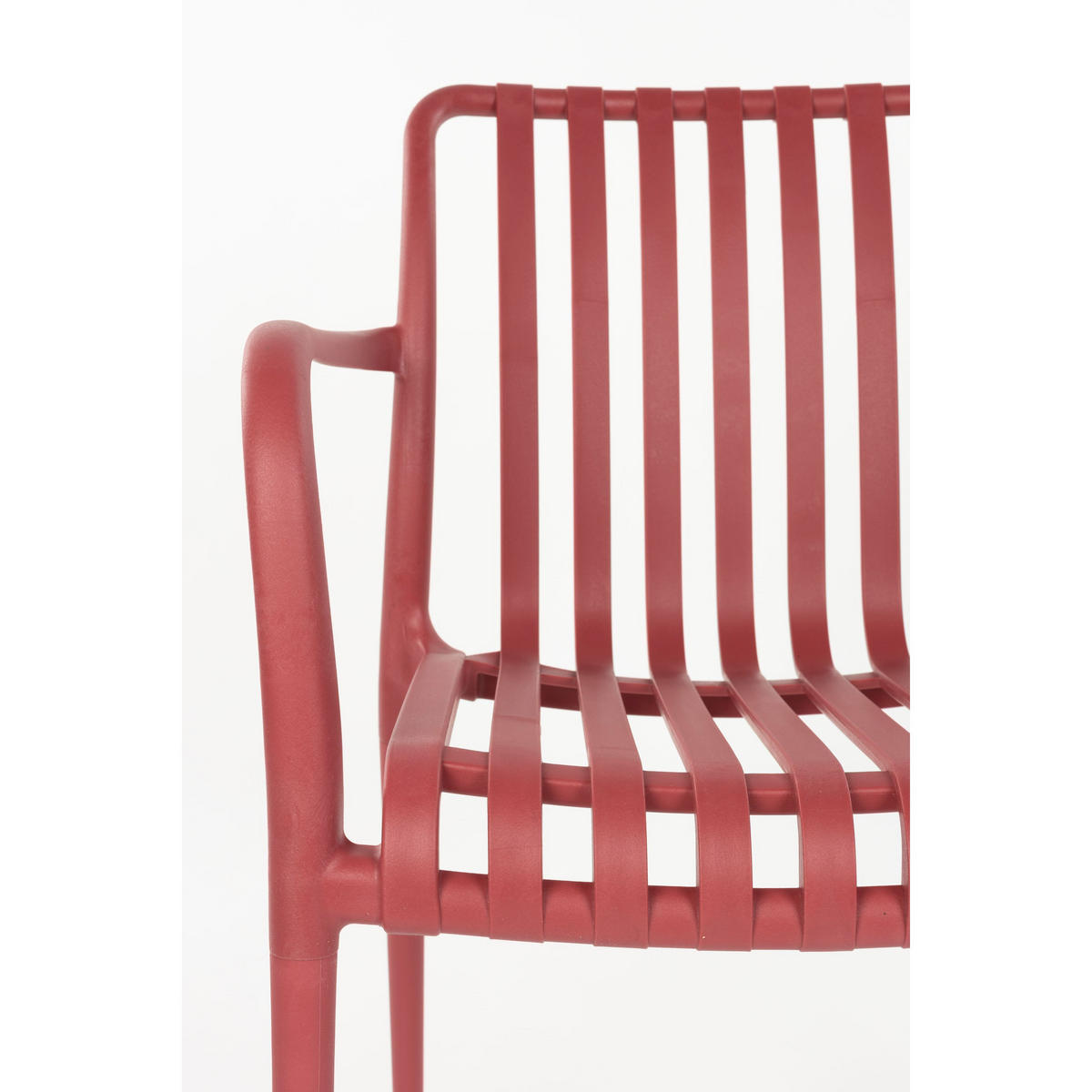 GARTENSTUHL Amae Rot - 4 er Set - Rot, Kunststoff (53/80.5/57cm) - Housecraft Living